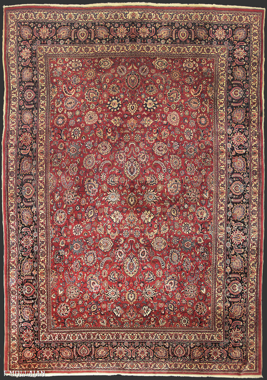 Tapis Persan Antique Mashad n°:82953011